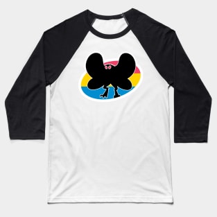 Pansexual Mothman Cryptid Pride Baseball T-Shirt